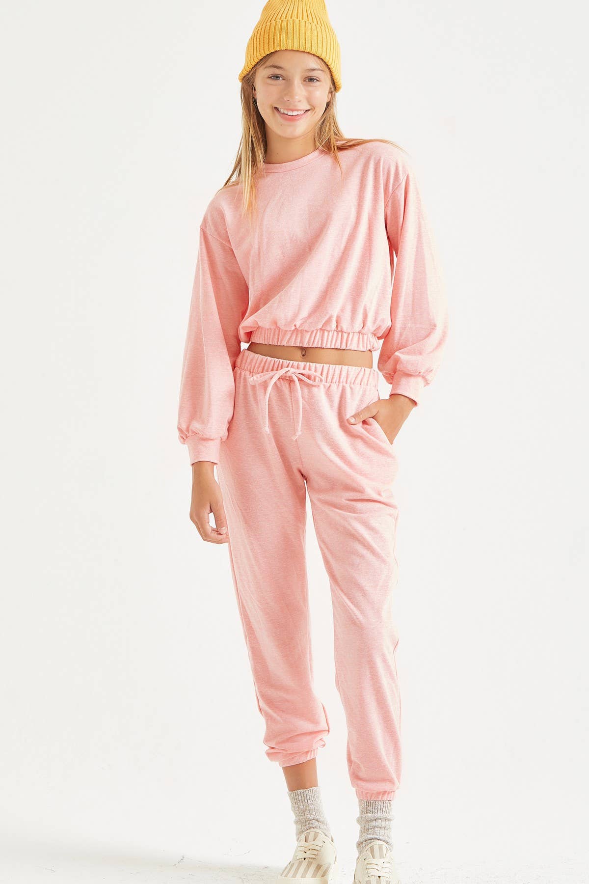 Cropped Sweatshirt and Jogger Pants Set kids