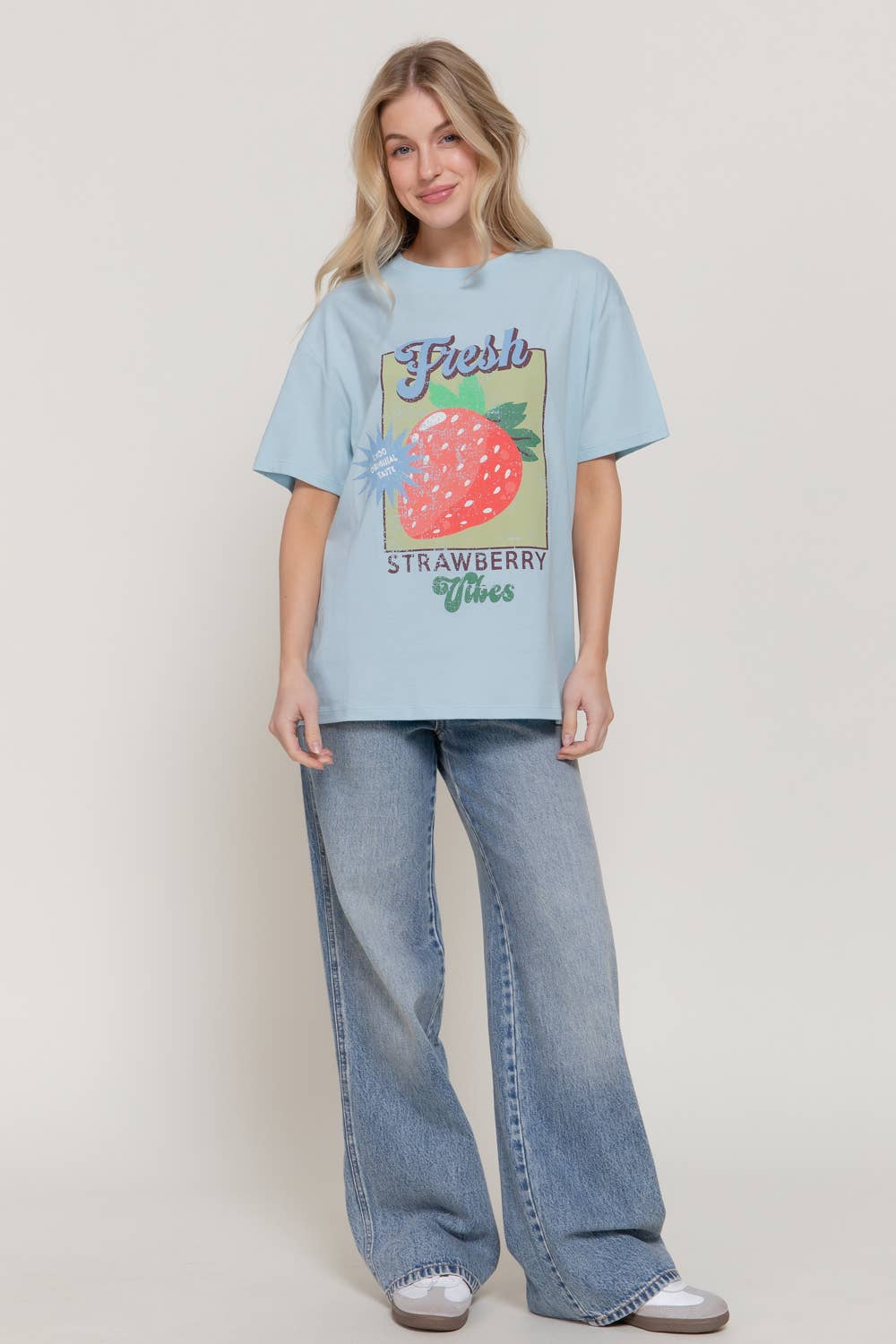 Short Sleeve Crew Neck Printed Oversized Tee