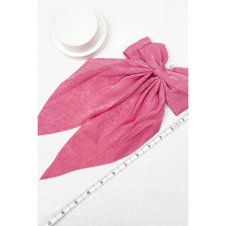 Dull Satin French Bow Hair Barrettes