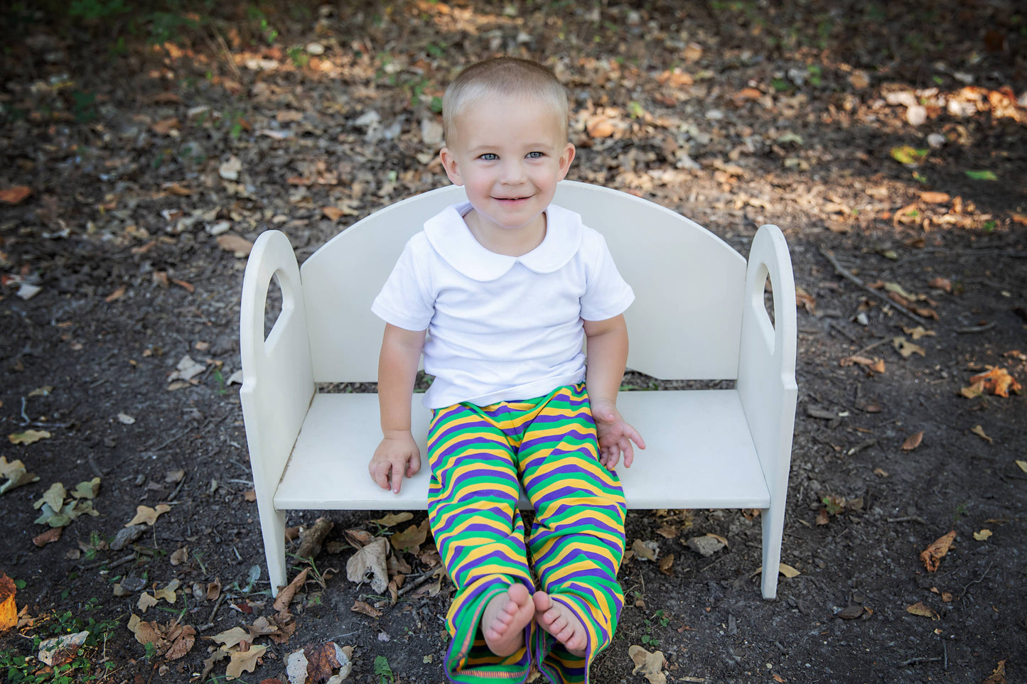 Purple/Green/Yellow Stripe Pants
