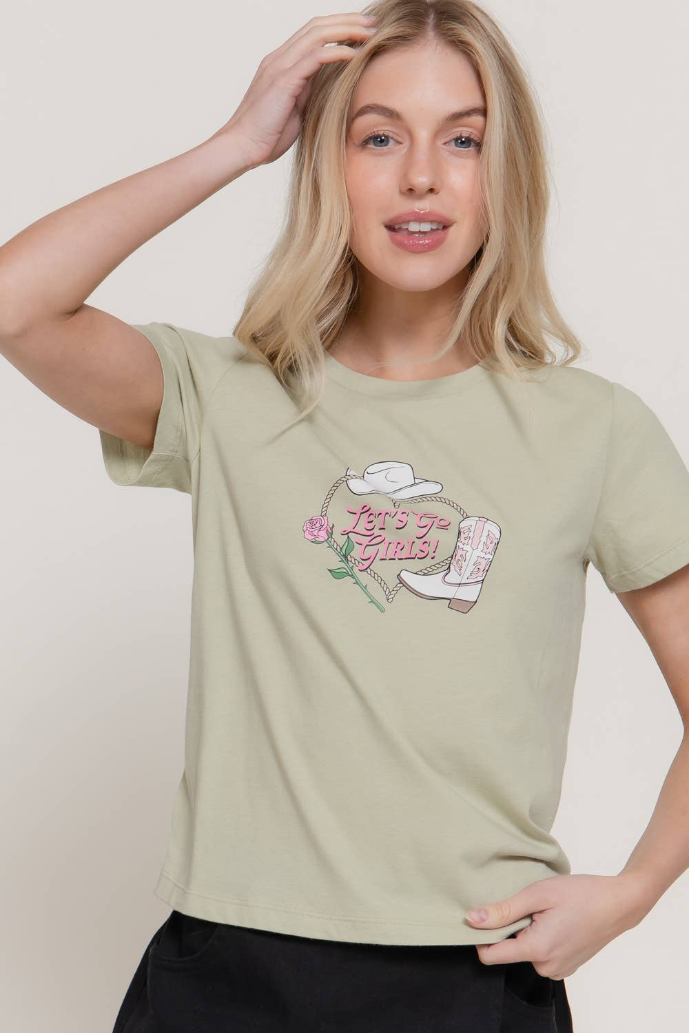 Let’s Go Girls Crew Neck Graphic T-Shirt