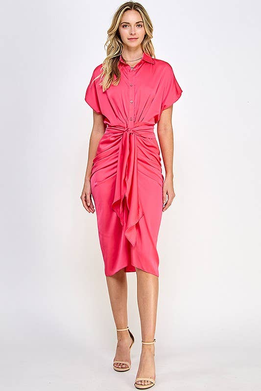 Charmeus Midi Collared Dress for Women