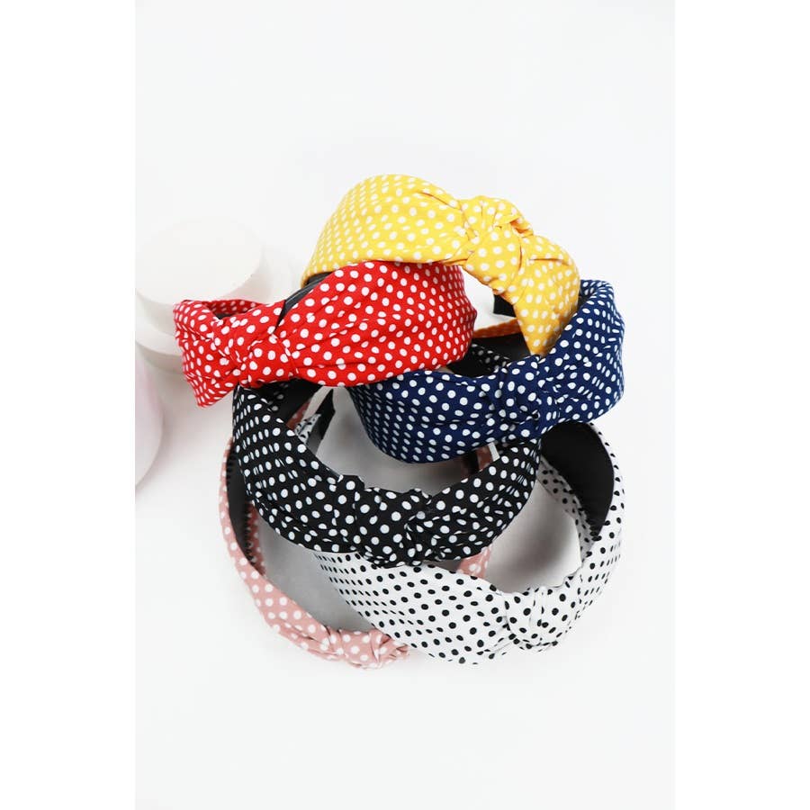 Polka Dot Knotted Headband