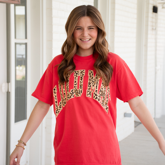 Leopard Adult Paprika Comfort Colors Tee