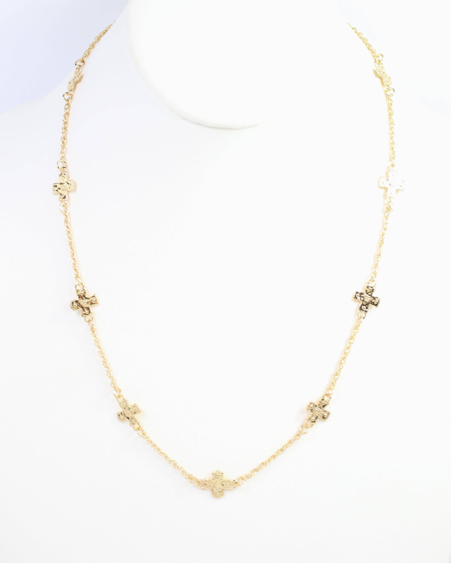 Caldwell Cross Necklace Gold: Default