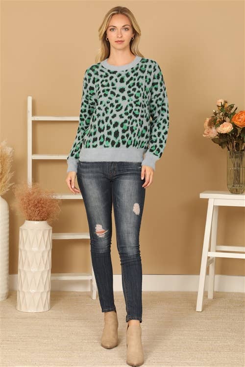 Furry Leopard Sweater