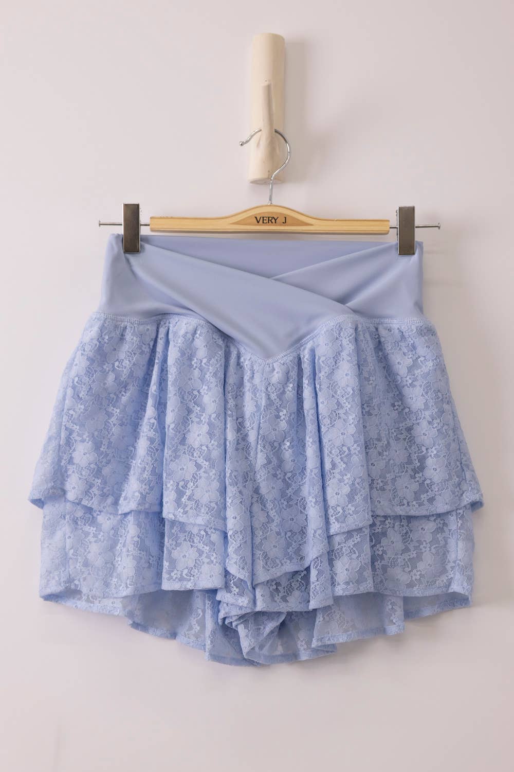 Double Layered Hem Lace Activewear Shorts