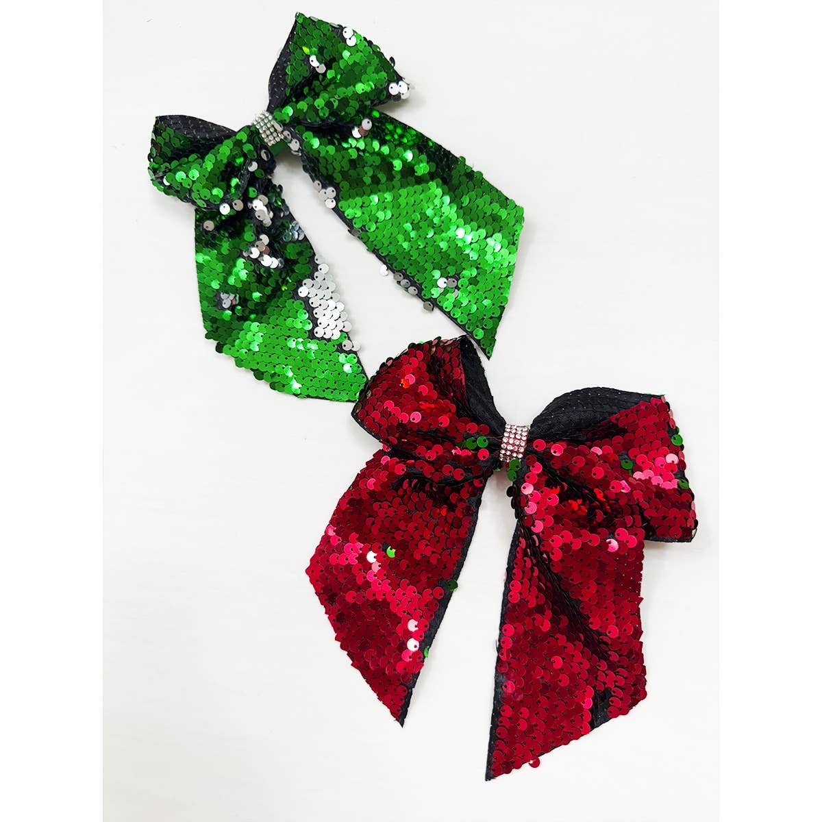 Reversible Sequins Sparkle Glitter Hair Bows Clip