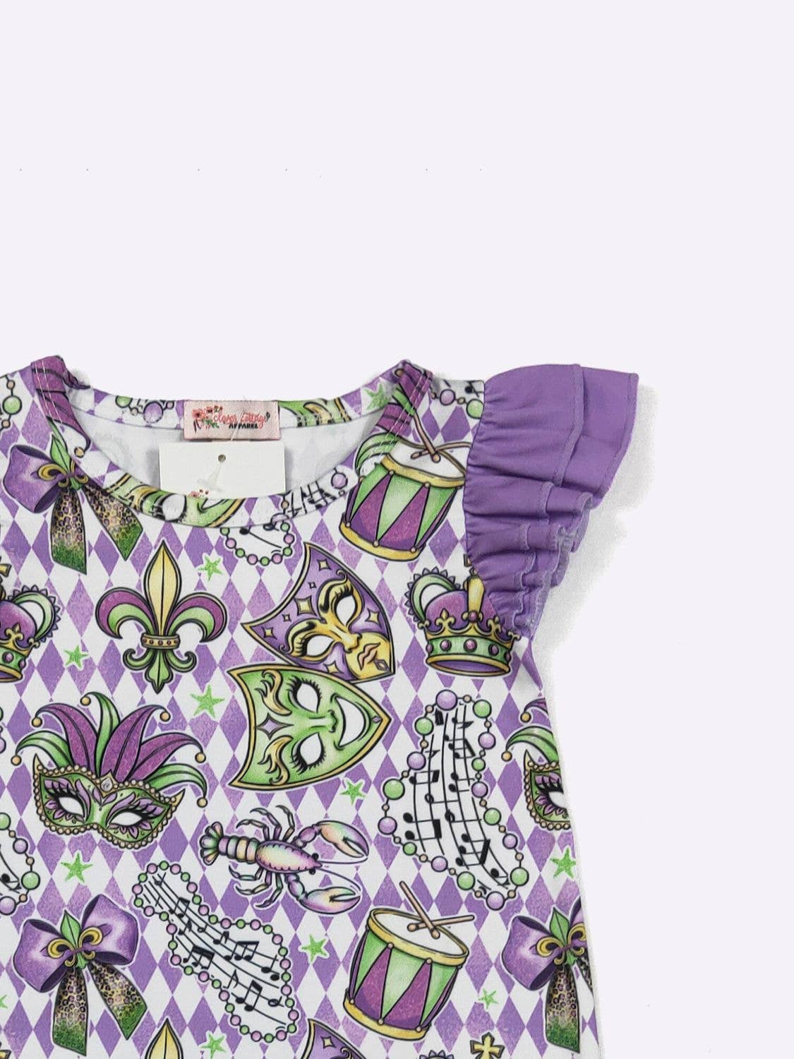 Mardi Masquerade Baby Romper