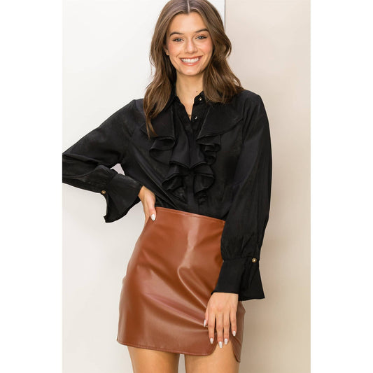 Long Sleeve Ruffled Blouse