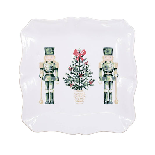 Watercolor Nutcracker Square Platter 11.5x11.5