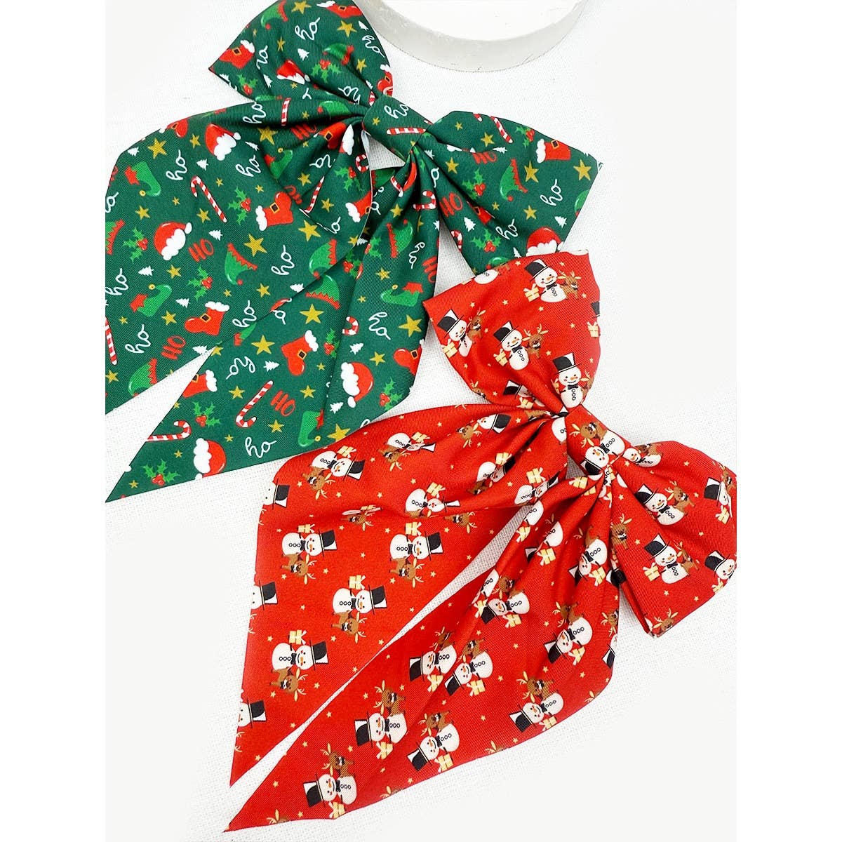 Christmas Theme Bow Hair Clip Short