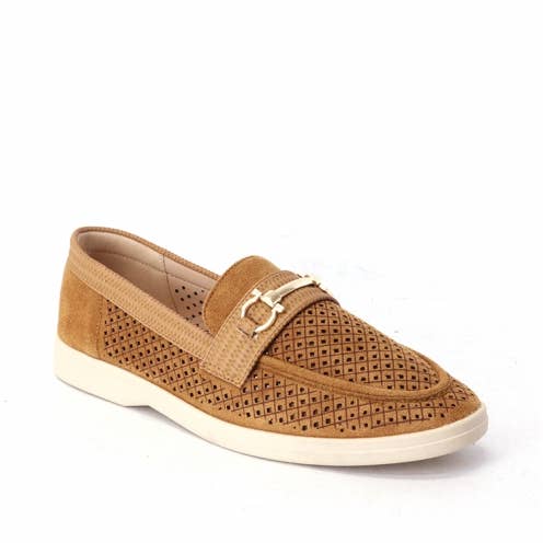 Tan Loafer with Chain