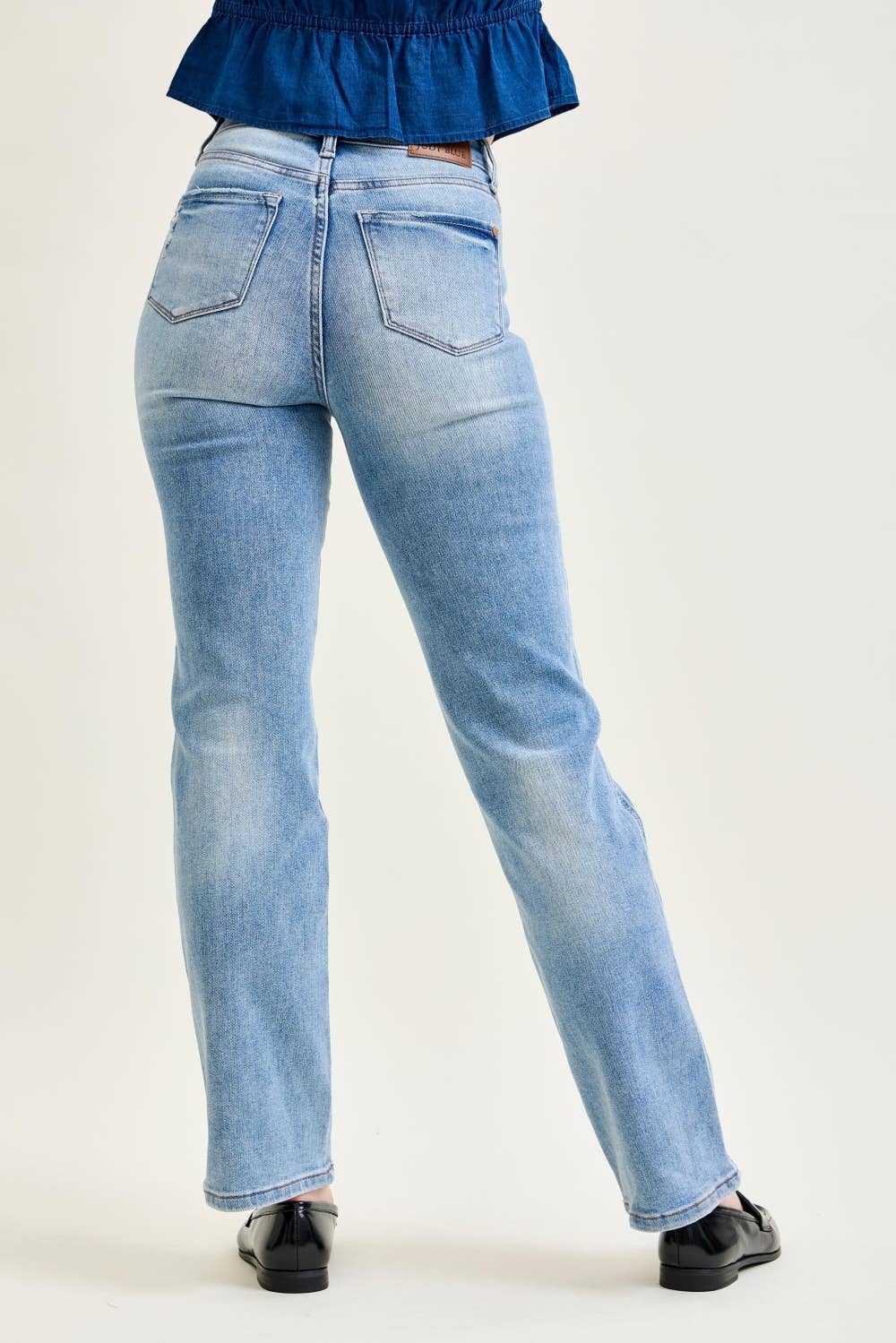 HW Tummy Control Contrast Wash Straight Judy Blue