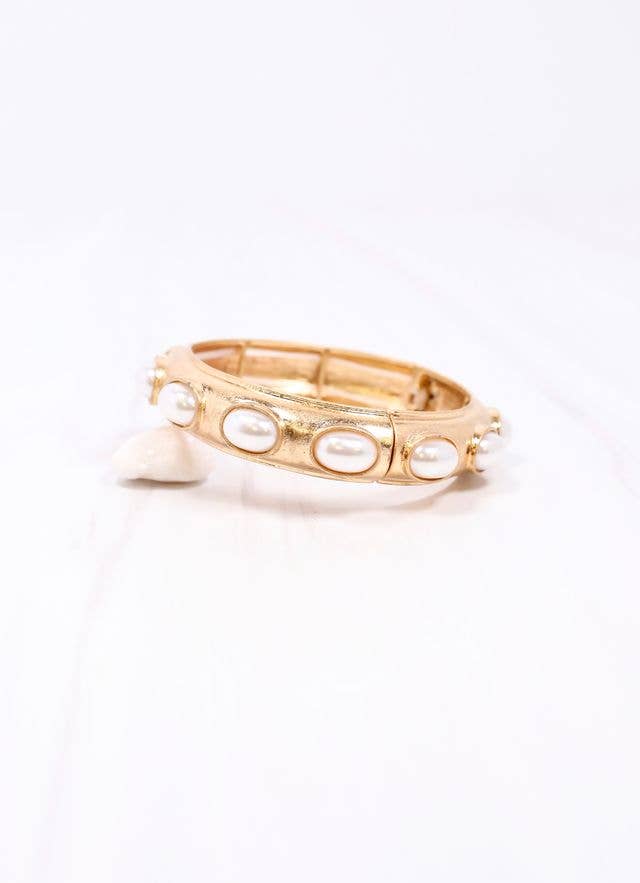 Harriette Pearl Bracelet Gold: Default