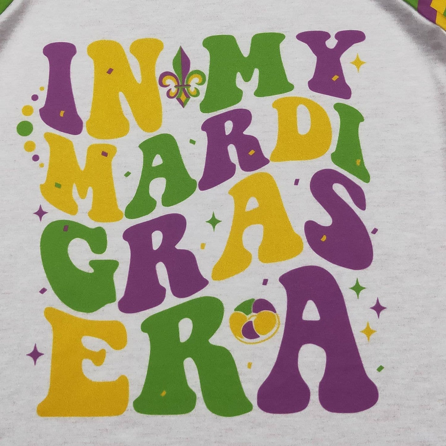 Mardi Gras Era Girls Raglan