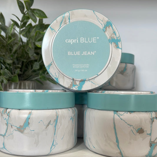 Capri Blue Blue Jean Marble Tin