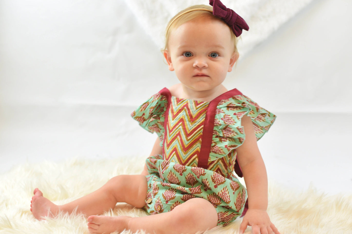 Chevron And Floral Romper