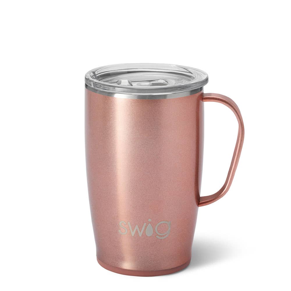 Shimmer Rose Gold Travel Mug (18oz)