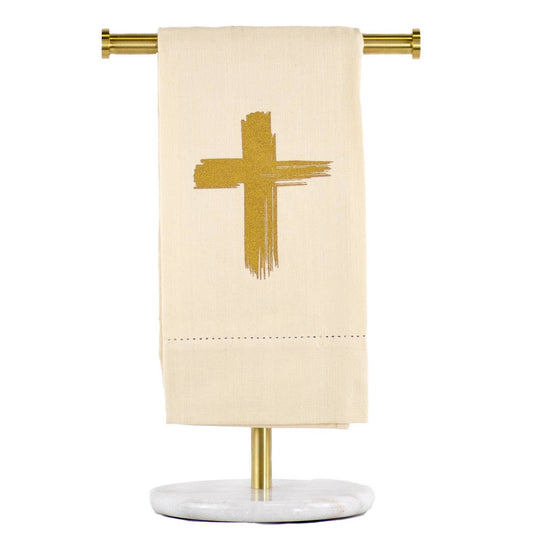 Calvary Cross Hemstitch Hand Towel