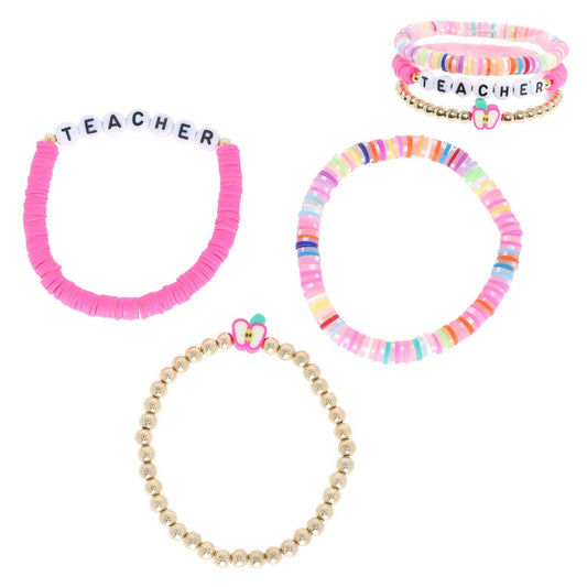 3 Pack Teacher Appreciation Beaded Bracelet Set