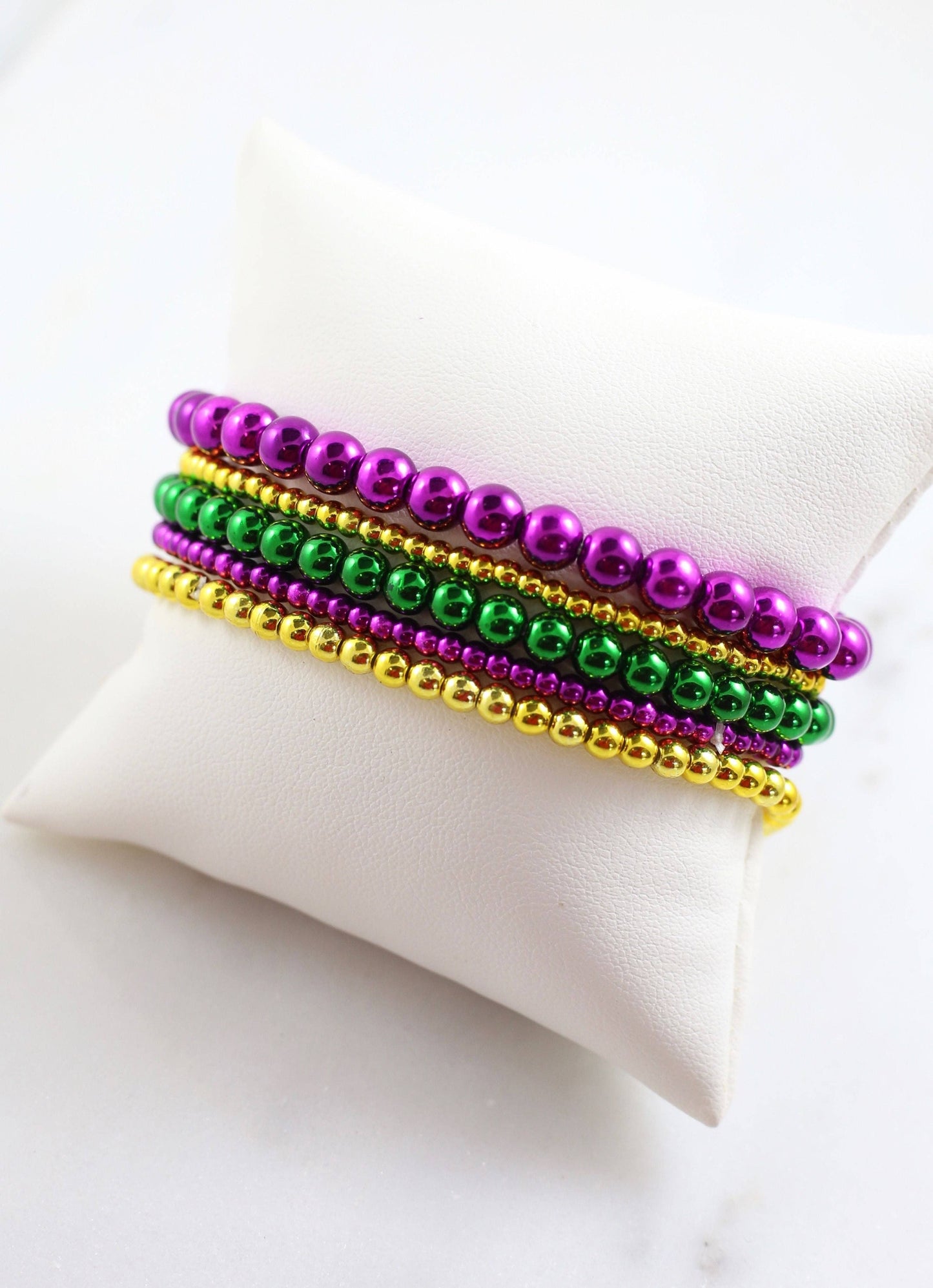 Mardi Gras Beaded Bracelet Set MULTI