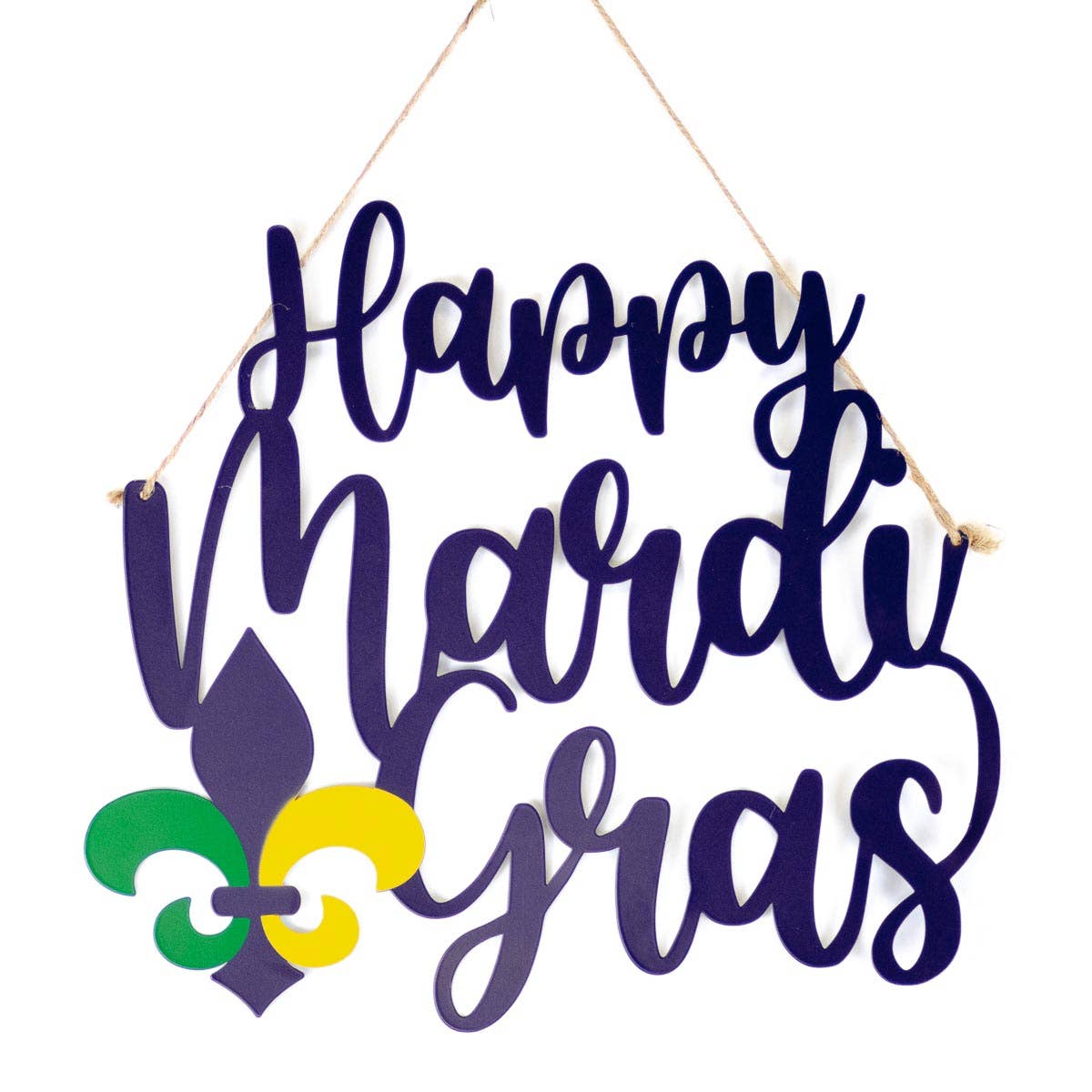 Happy Mardi Gras Door Hanger   15x16.5