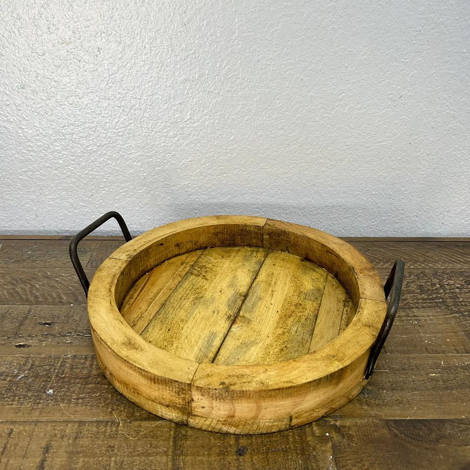 Round Wood Tray Handmade