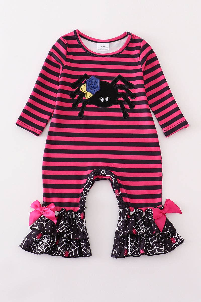 Stripe spider romper