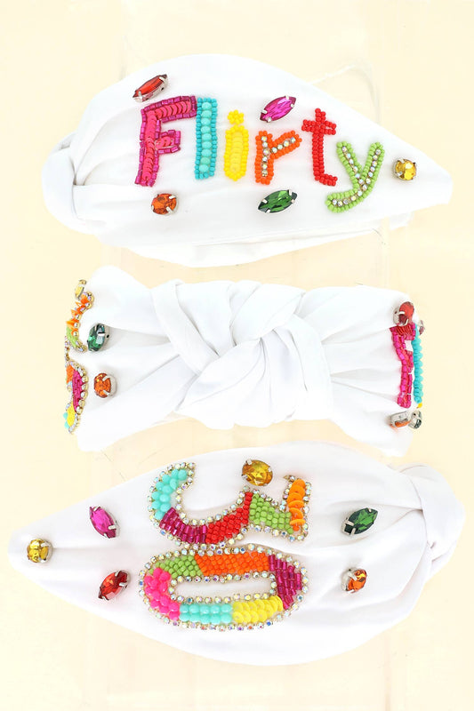 Flirty 30 Beaded Birthday Headband