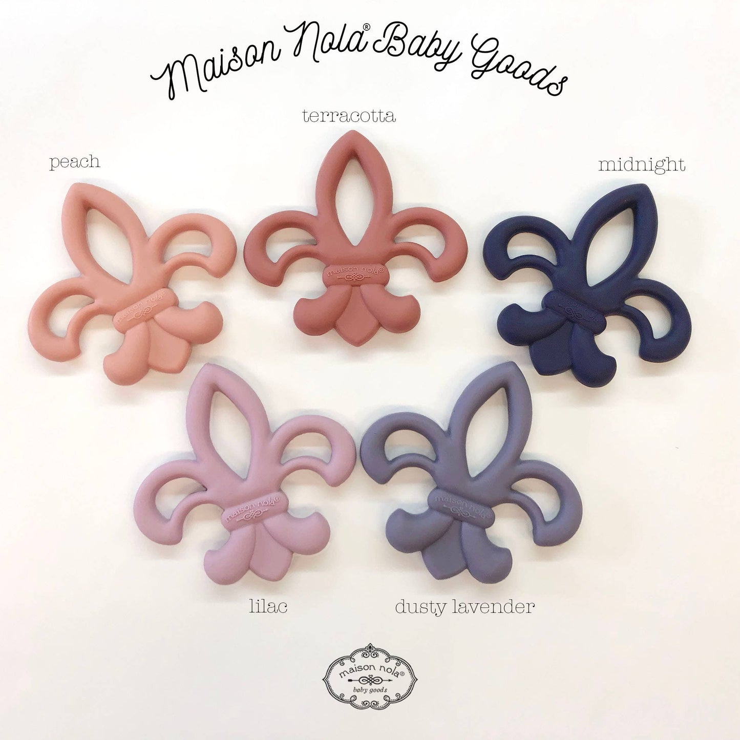 FleurDeLis Silicone Baby Teether