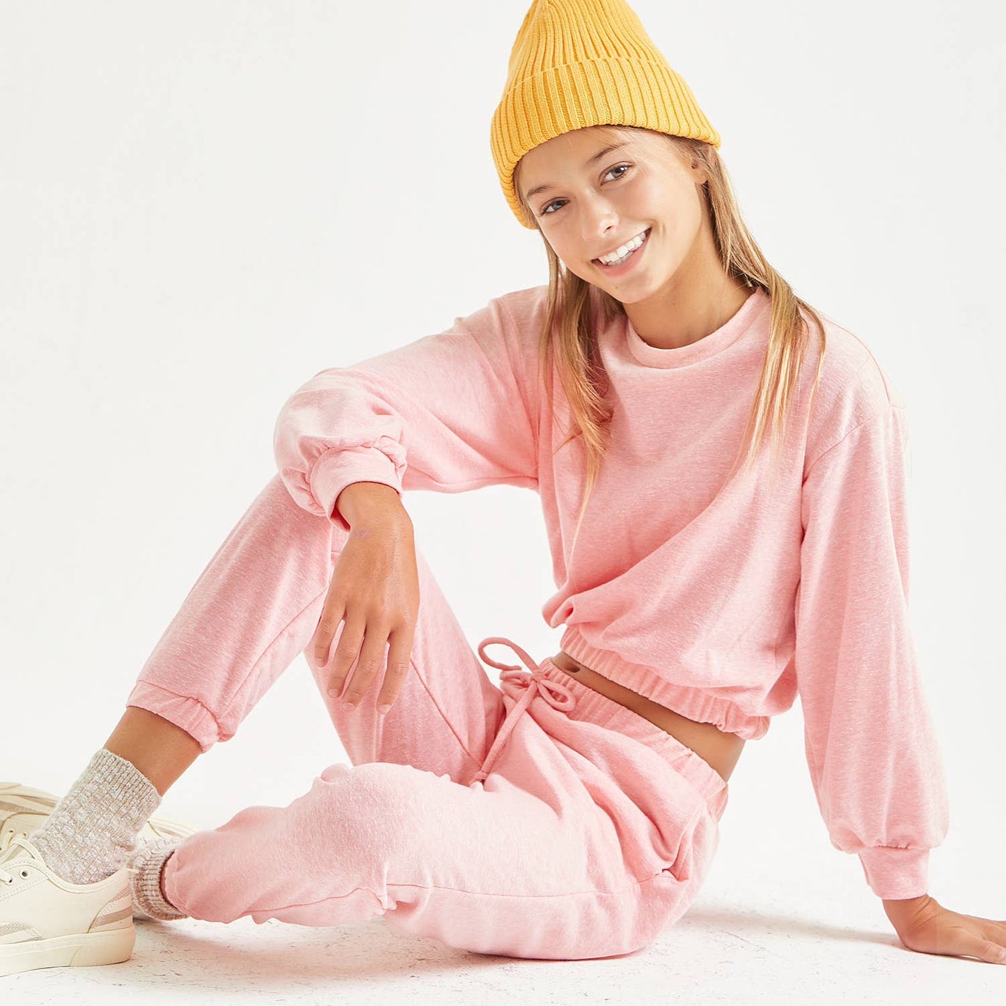 Cropped Sweatshirt and Jogger Pants Set kids