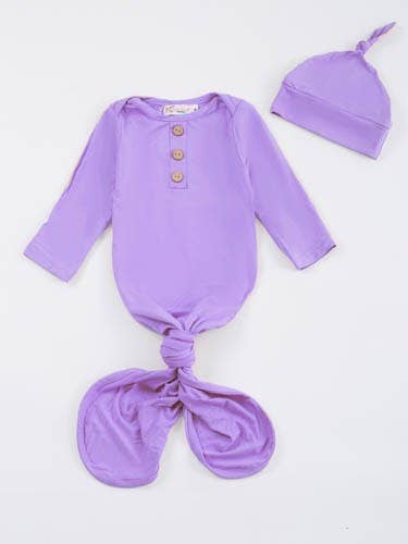 Lilac Bamboo Baby Gown