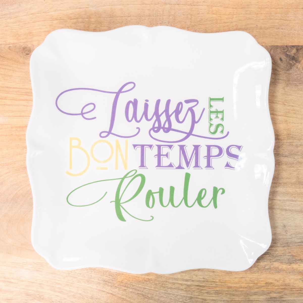 Laissez Les Bon Temps Platter   11.5x11.5