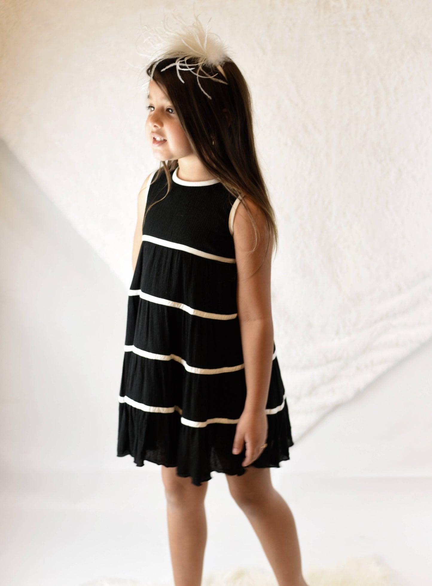 Black & White Tier Dress