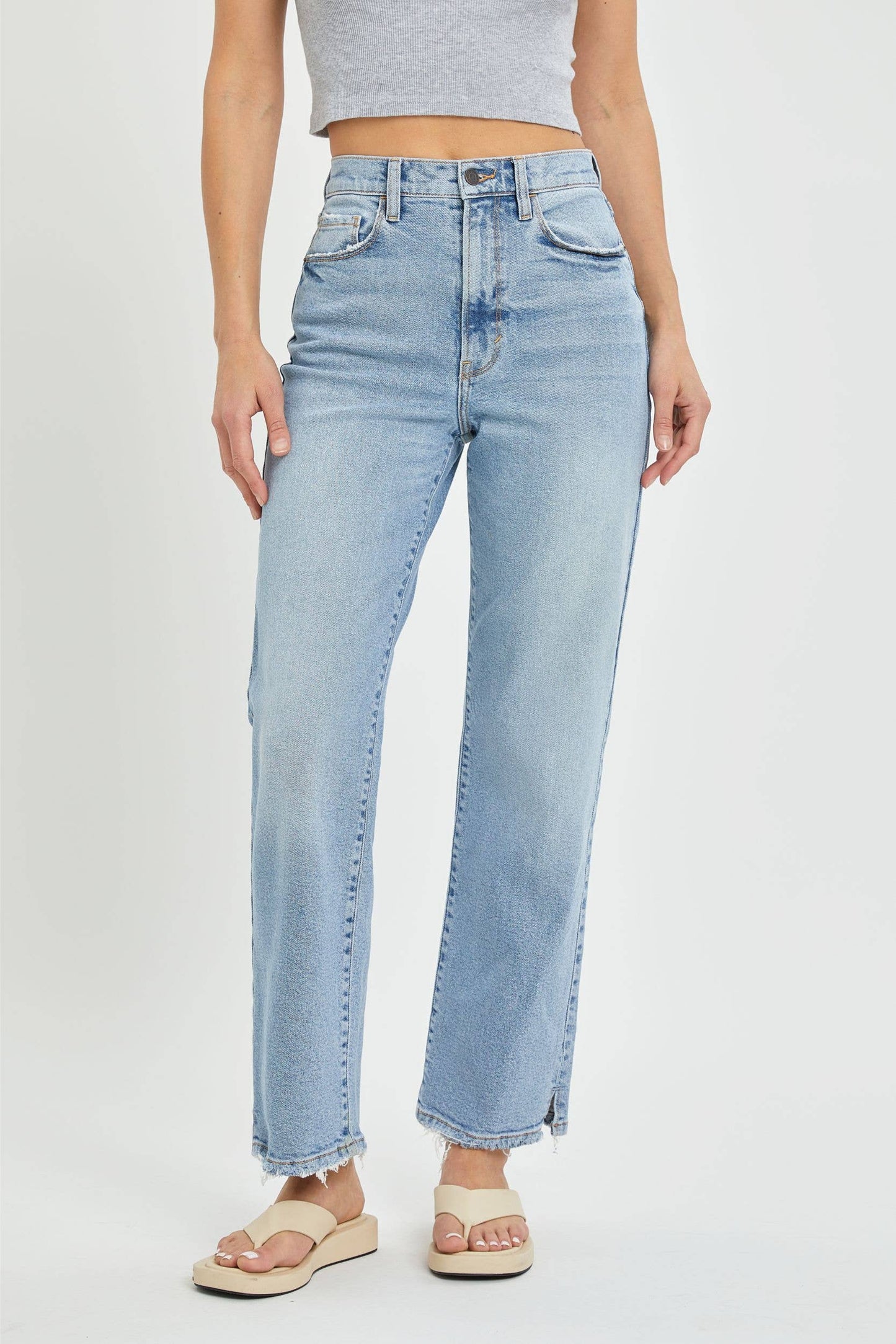 LT Super High Rise Dad Jean with Mini Slit