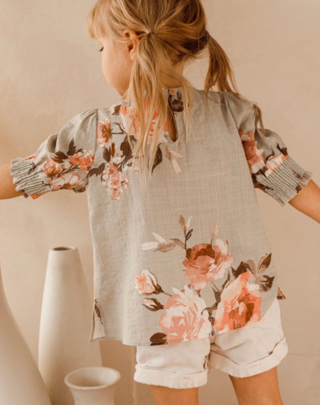 Sage Floral Top