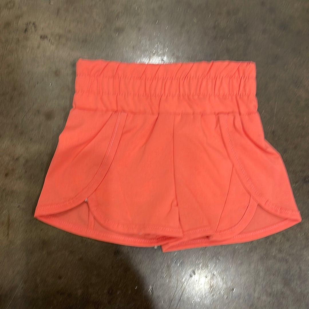 Kids High Waisted Windbreaker Shorts