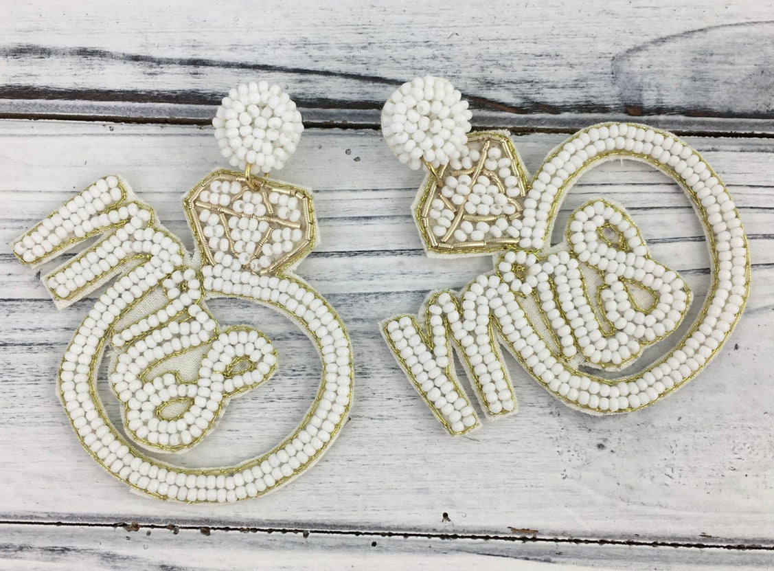 Beaded Mrs. Earrings