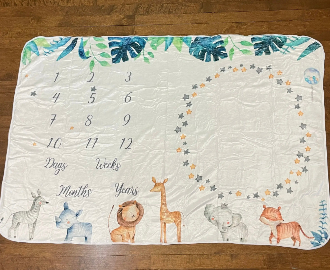 Wild Safari Milestone Blanket