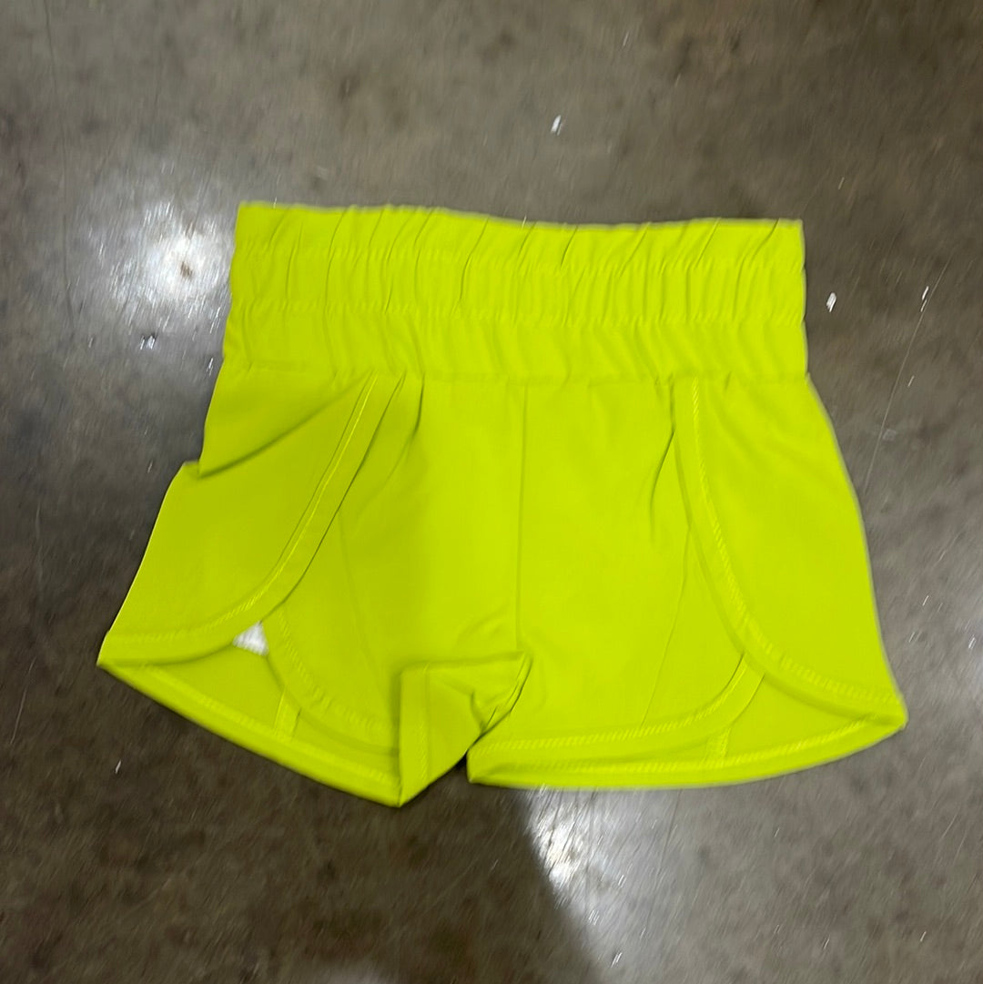 Kids High Waisted Windbreaker Shorts