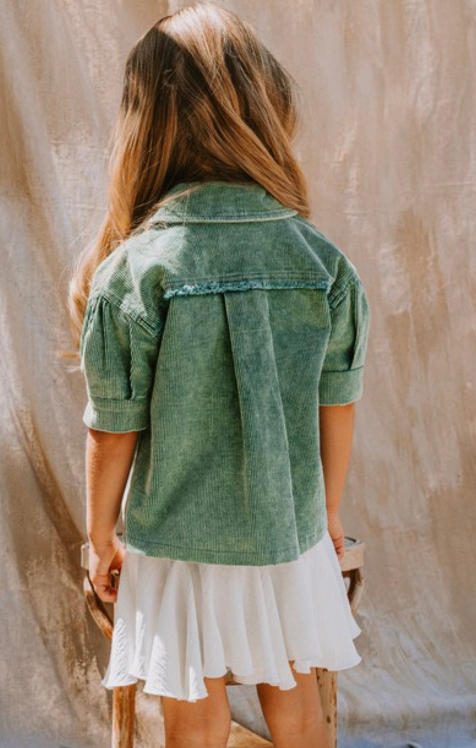 Washed Jade Corduroy Jacket